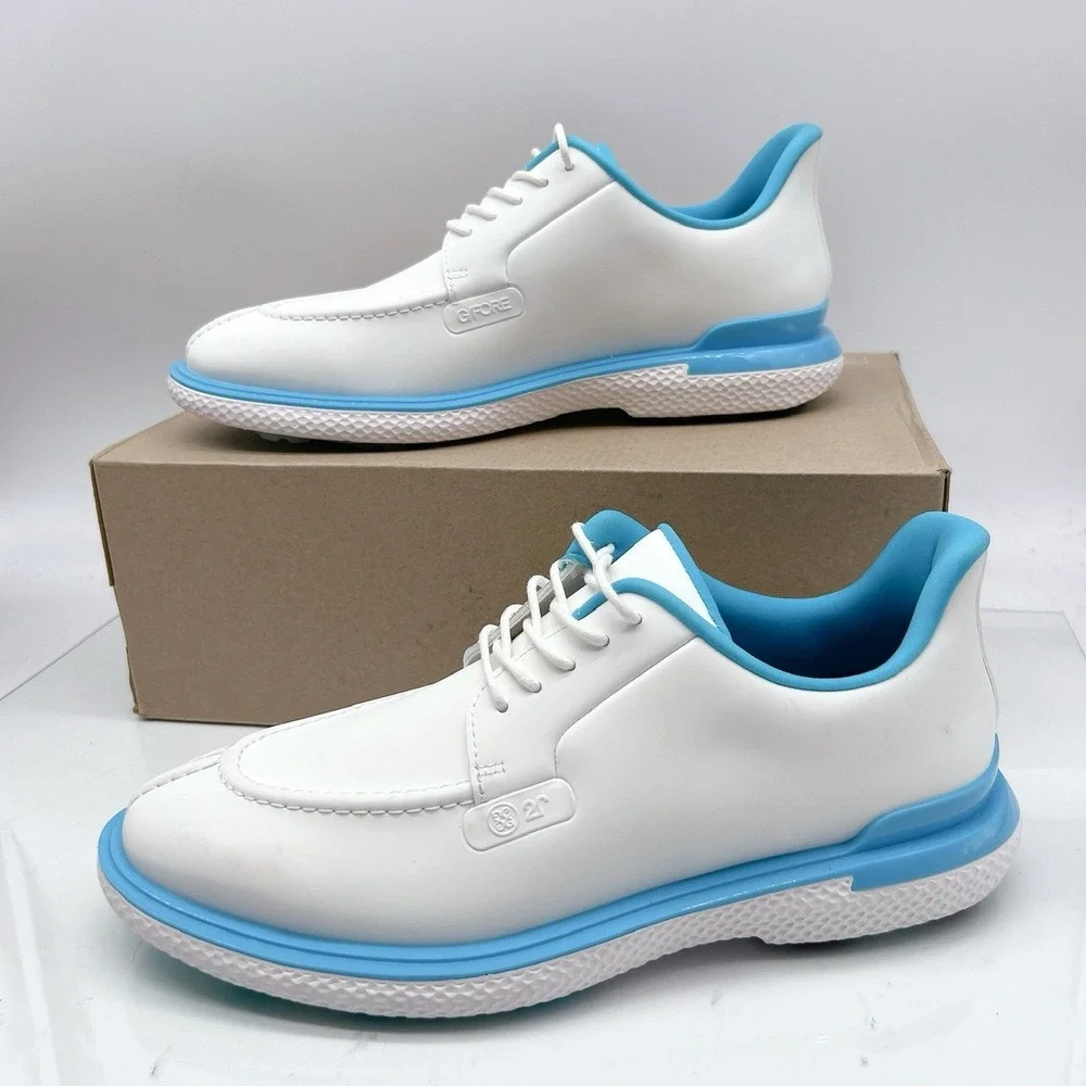 G/Fore Gallivan2R ⛳️ Golf Split Toe Shoe White Blue Men's US 9 (GMF000108)